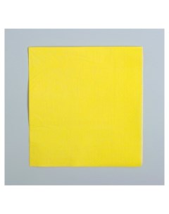 Салфетки бумажные набор 20 шт 25х25 см однотонные жёлтый Страна карнавалия