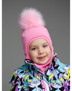 Шапка шлем с помпоном для девочки Playtoday kids