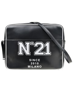 Черная сумка с контрастным лого 34х27х12 см детская No21