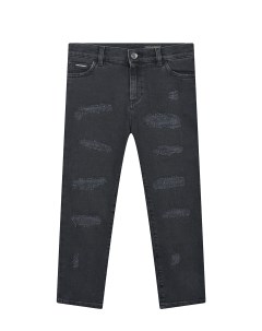 Черные джинсы с разрезами детские Dolce&gabbana