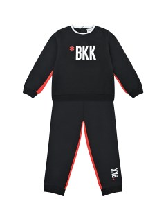 Черный спортивный костюм с красными вставками детский Bikkembergs