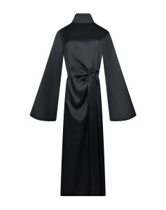 Черное платье с длинными расклешенными рукавами Rohe