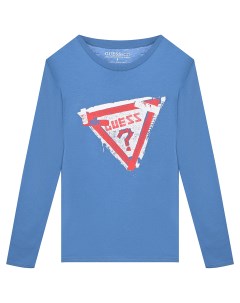 Голубая толстовка с треугольным лого детская Guess