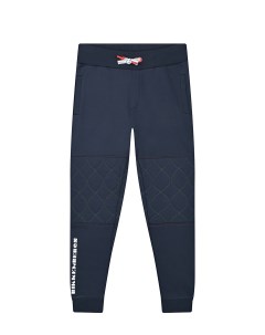 Темно синие спортивные брюки с лого детское Bikkembergs