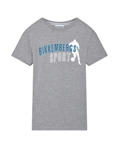 Серая футболка с лого Sport детская Bikkembergs
