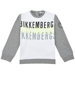 Серый свитшот с белой вставкой детский Bikkembergs
