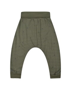 Зеленые спортивные брюки под памперс детские Sanetta kidswear