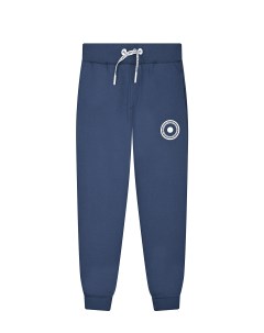 Темно синие спортивные брюки с белым лого детское Bikkembergs