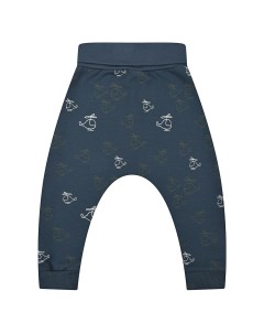 Темно синие спортивные брюки с принтом вертолеты детское Sanetta kidswear