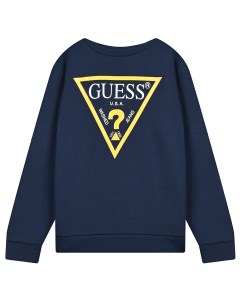 Темно синяя толстовка с треугольным лого детское Guess