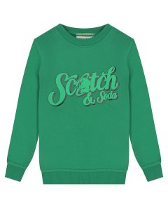 Зеленый свитшот с лого детский Scotch&soda