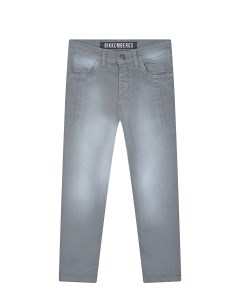 Серые прямые джинсы детские Bikkembergs