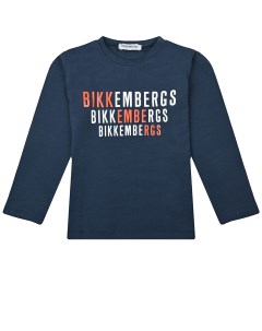 Темно синяя толстовка с красно белым лого детское Bikkembergs