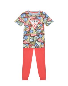 Комплект футболка и красные брюки детский Guess
