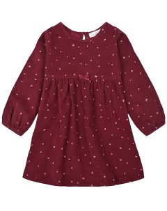 Бордовое вельветовое платье детское Sanetta kidswear