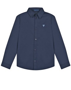 Темно синяя рубашка с лого детское Guess