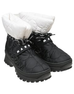 Черно белые ботинки со стеганой отделкой детское Marni