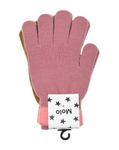 Перчатки 2 шт розовый горчичный детские Molo
