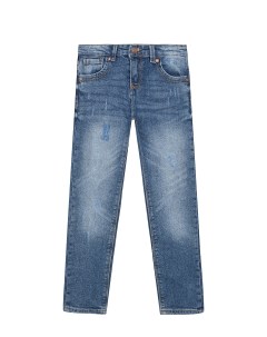 Прямые синие джинсы с разрезами детские Guess