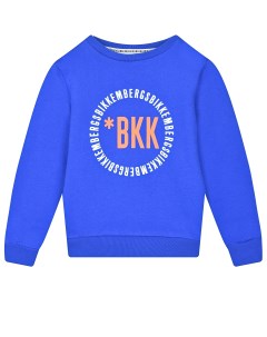 Синий свитшот с круглым лого детский Bikkembergs
