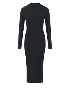 Черное кашемировое платье с вырезом на спине Arch4