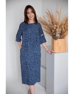 Платье штапельное Кармелина синее рр Инсантрик