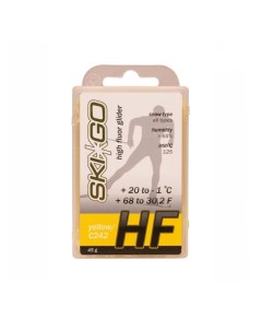 Парафин высокофтористый HF Yellow для всех типов снега 20 С 1 С 45 г Skigo