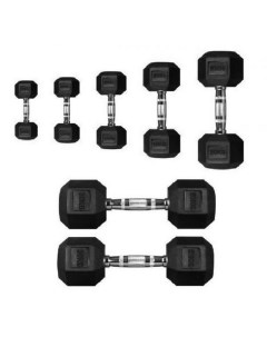 Гантель 15кг Rubber Encased Hex Dumbbells 4137 15 BK 15 00 Perform better