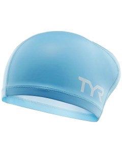 Шапочка для плавания Long Hair Silicone Comfort Swim Cap LSCCAPLH 450 голубой Tyr