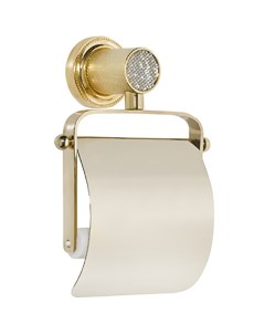 Держатель для туалетной бумаги Royal Cristal золотой с крышкой 13 5х6х19 см 10921 G B Boheme