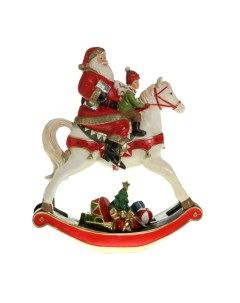 Фигурка декоративная Санта на лошадке 34 см Kaemingk