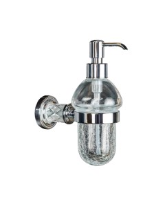 Дозатор для жидкого мыла настенный Murano Cristal серебряный 8 5х14х19 см Boheme