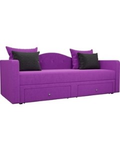 Детский прямой диван Дориан вельвет фиолетовый Артмебель