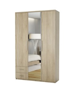 Шкаф трехдверный Комфорт МКЯ 32 1 120х60 дуб сонома Шарм-дизайн