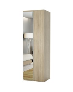 Шкаф для одежды Комфорт МШ 21 70х45 с зеркалом дуб сонома Шарм-дизайн