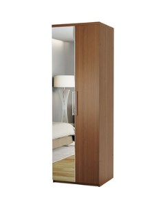 Шкаф для одежды Комфорт МШ 21 100х45 с зеркалом орех Шарм-дизайн