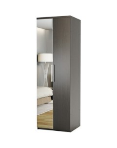 Шкаф для одежды Комфорт МШ 21 80х45 с зеркалом венге Шарм-дизайн