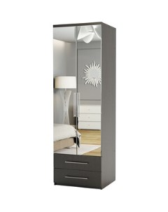 Шкаф для одежды с ящиками Комфорт МШЯ 21 90х45 с зеркалами венге Шарм-дизайн
