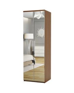 Шкаф для одежды Комфорт МШ 21 60х45 с зеркалами орех Шарм-дизайн