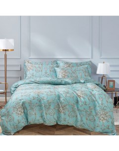 Комплект постельного белья 1 5 спальный 4 предмета голубой Pappel