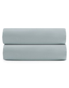 Простыня на резинке 1 5 спальная Essential цвет голубой Tkano