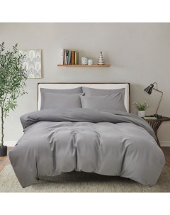 Комплект постельного белья 1 5 спальный серый 4 предмета Pappel