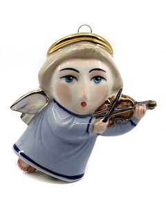 Елочная игрушка Ангел со скрипкой Фарфоровая мануфактура