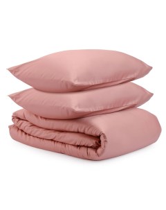 Комплект постельного белья евро Essential цвет розовый Tkano