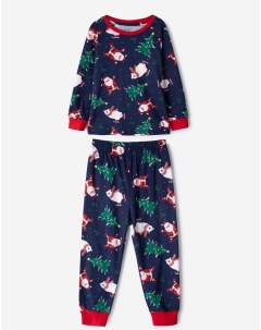 Пижама с новогодним притом для мальчика Gloria jeans