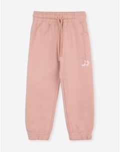 Розовые спортивные брюки Jogger с принтом для девочки Gloria jeans