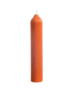 Свеча декоративная 25 5 см Edge оранжевый Tkano