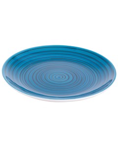 Тарелка десертная Аэрография синяя 19см керамика Elrington