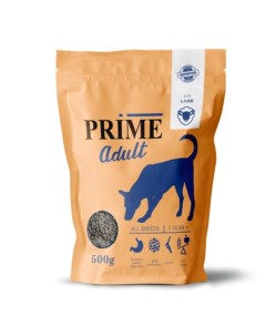 ADULT Сухой корм для собак всех пород с ягненком 500 гр Prime