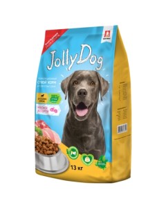 Jolly Dog Сухой корм для взрослых собак все пород мясное ассорти 13 кг Зоогурман
